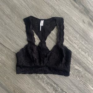 Free People “Intimately” Collection Black Lace Bralette